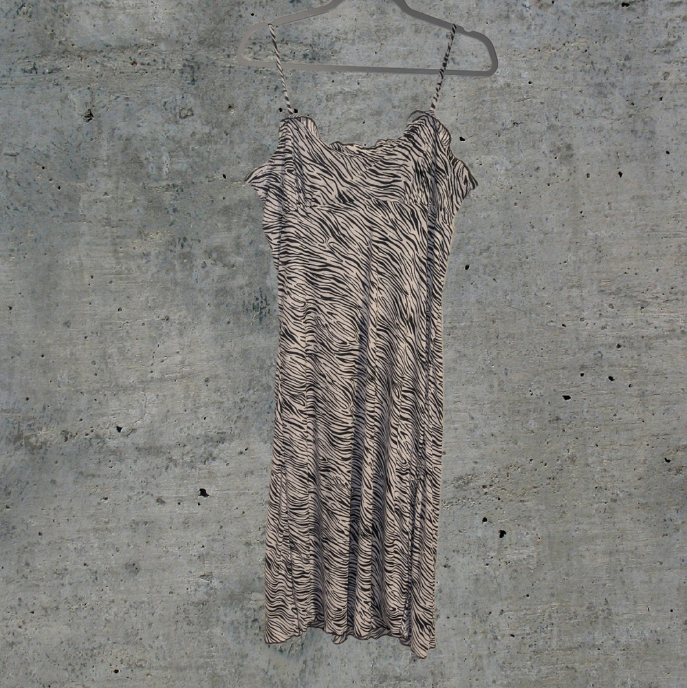 Flowy Zebra Print Dress